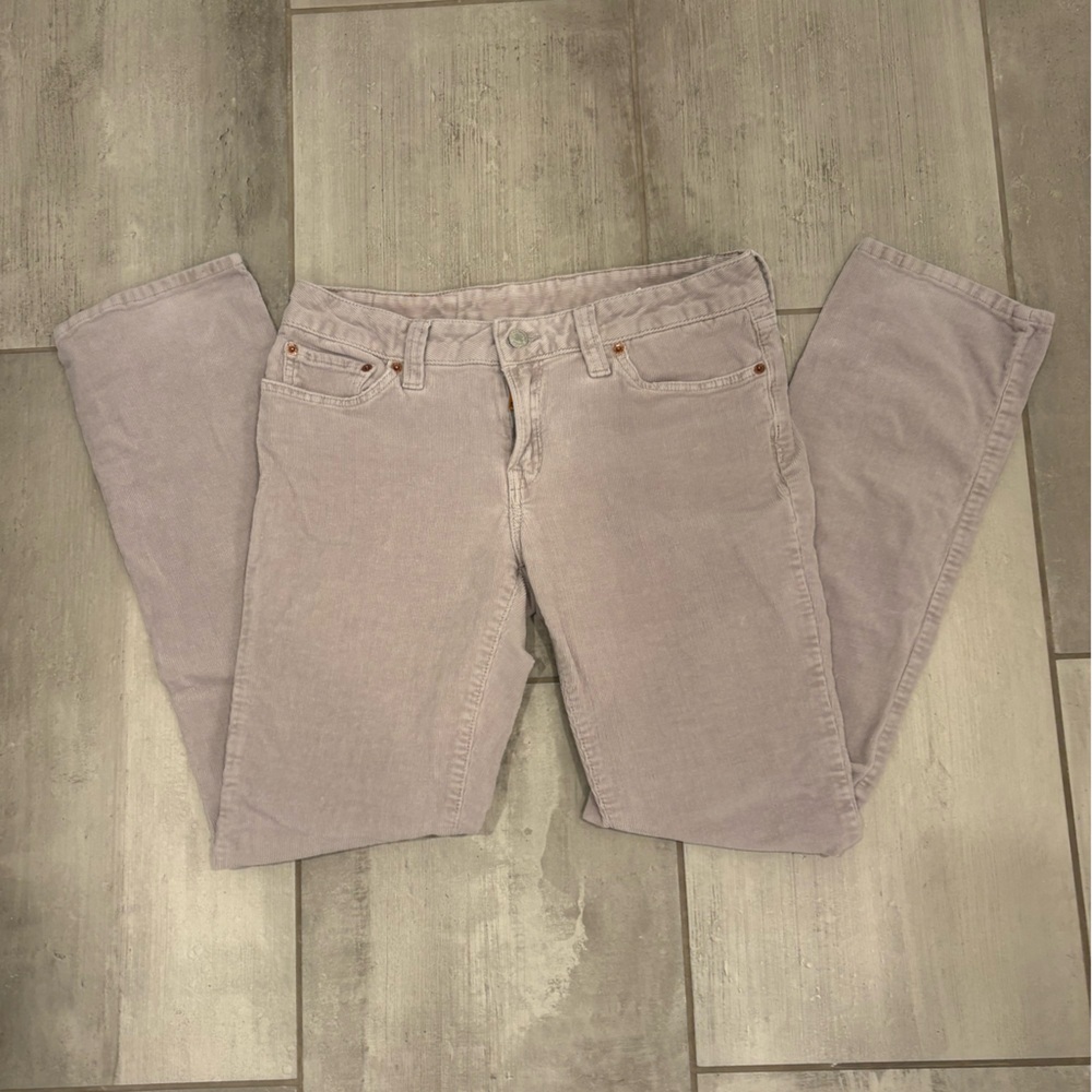Lucky Brand Women's grey Straight Leg corduroy pants